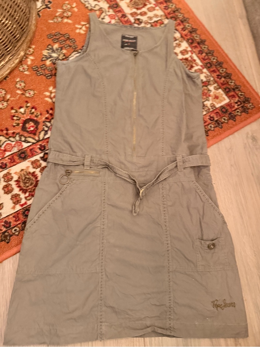 Pepe Jeans Cargo Y2k Sleeveless Utility Mini Dress